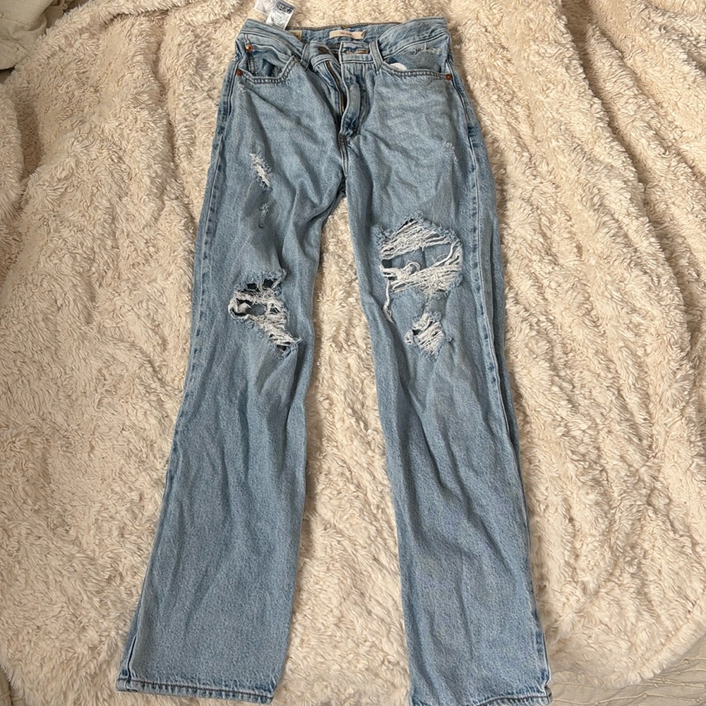 Levi’s premium ripped dad jeans